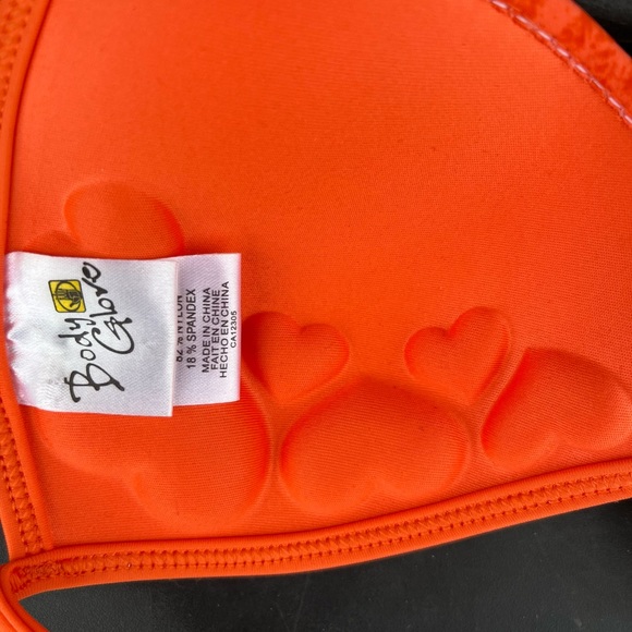 BLODY GLOVE ORANGE BUTTERFLY BIKINI TOP SZ XS - Picture 4 of 7